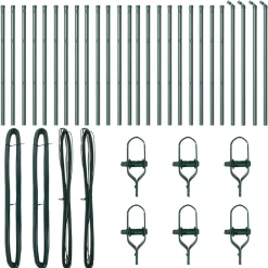 vidaXL Afrasteringspaal 26 pcs Groen 3,2 x 3,2 x 80 cm