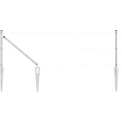 vidaXL Afrasteringspaal 26 pcs Grijs 3,2 x 3,2 x 105 cm