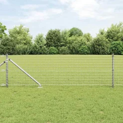 vidaXL Afrasteringspaal 26 pcs Grijs 3,2 x 3,2 x 105 cm