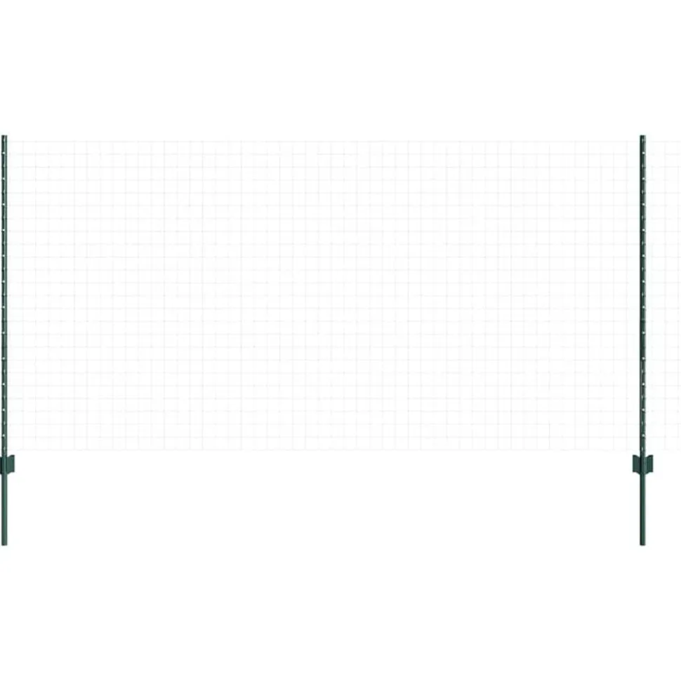 vidaXL Afrasteringspaal 44 pcs Groen 160 cm Staal