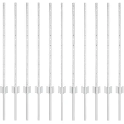 vidaXL Afrasteringspaal 11 pcs Zilver 80 cm Staal