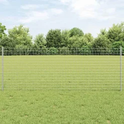 vidaXL Afrasteringspaal 11 pcs Zilver 80 cm Staal