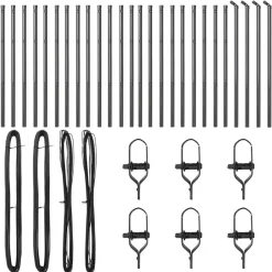 vidaXL Afrasteringspaal 26 pcs Grijs 3,2 x 3,2 x 80 cm