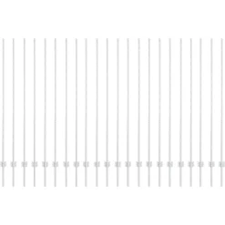 vidaXL Afrasteringspaal 22 pcs Zilver 200 cm Staal