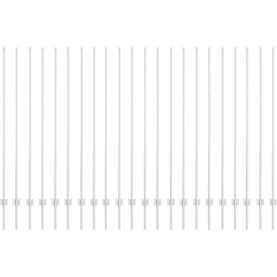 vidaXL Afrasteringspaal 22 pcs Zilver 200 cm Staal