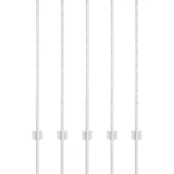 vidaXL Afrasteringspaal 5 pcs Zilver 100 cm Staal