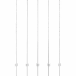vidaXL Afrasteringspaal 5 pcs Zilver 150 cm Staal