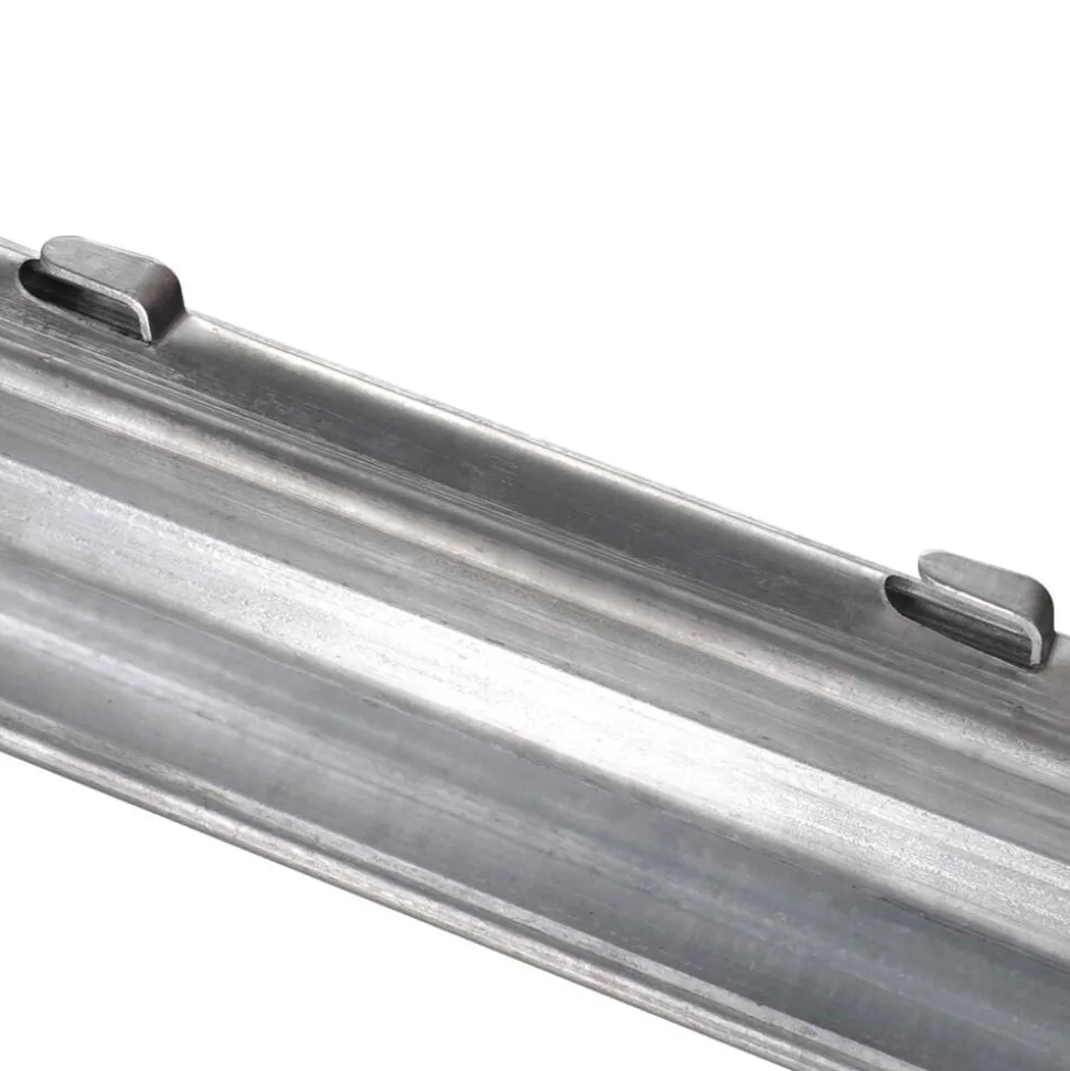 vidaXL Afrasteringspaal 10 pcs Zilver 200 cm Staal