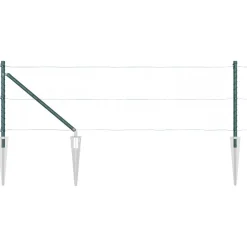 vidaXL Afrasteringspaal 26 pcs Grijs 3,2 x 3,2 x 105 cm