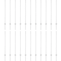 vidaXL Afrasteringspaal 22 pcs Zilver 160 cm Staal