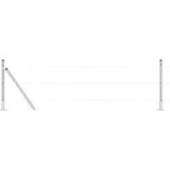 vidaXL Afrasteringspaal 52 pcs Grijs 3,2 x 3,2 x 50 cm
