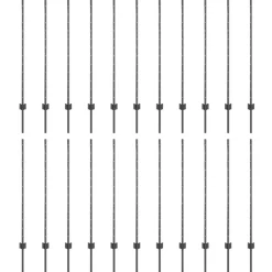 vidaXL Afrasteringspaal 22 pcs Grijs 160 cm Staal