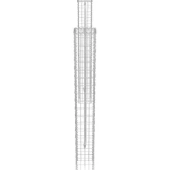 vidaXL Afrasteringspaal 2 pcs Zilver 20 x 20 x 190 cm Metaal