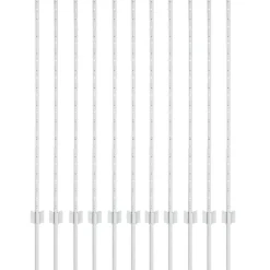 vidaXL Afrasteringspaal 11 pcs Zilver 120 cm Staal