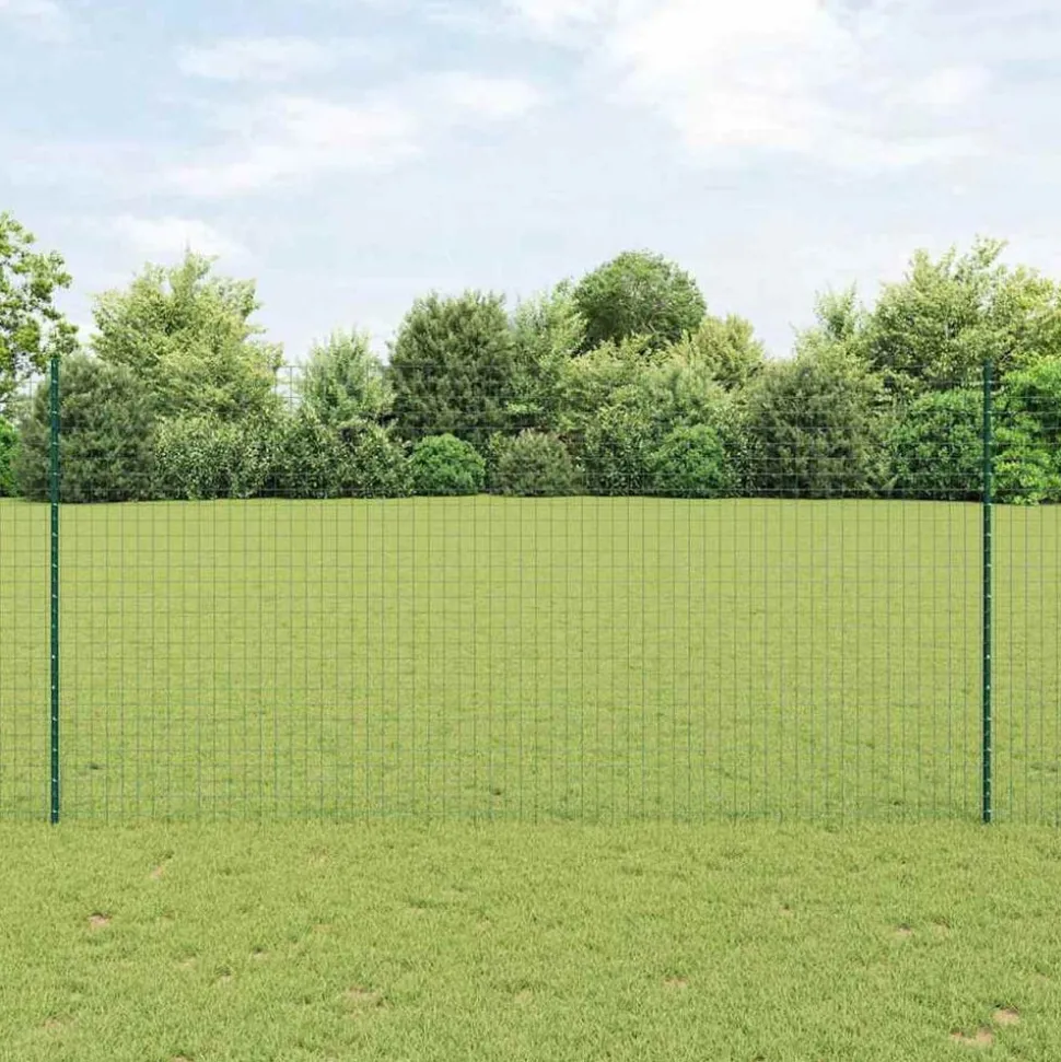vidaXL Afrasteringspaal 5 pcs Groen 150 cm Staal
