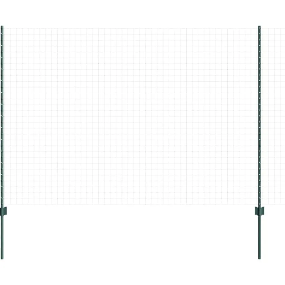 vidaXL Afrasteringspaal 5 pcs Groen 150 cm Staal