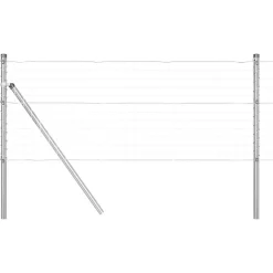 vidaXL Afrasteringspaal 52 pcs Grijs 3,2 x 3,2 x 80 cm
