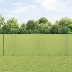 vidaXL Afrasteringspaal 11 pcs Groen 140 cm Staal