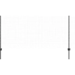 vidaXL Afrasteringspaal 44 pcs Grijs 140 cm Staal