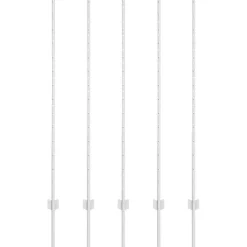 vidaXL Afrasteringspaal 5 pcs Zilver 140 cm Staal