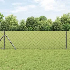 vidaXL Afrasteringspaal Grijs 10 x 0,4 m (40 x 40 mm gaas)