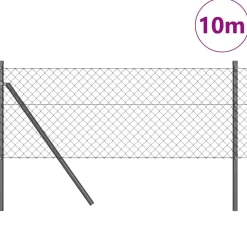 vidaXL Afrasteringspaal Grijs 10 x 0,4 m (40 x 40 mm gaas)