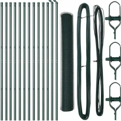vidaXL Afrasteringspaal Groen 25 x 1 m (25 mm gaas) Staal