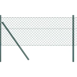 vidaXL Afrasteringspaal Groen 10 x 0,4 m (40 x 40 mm gaas)