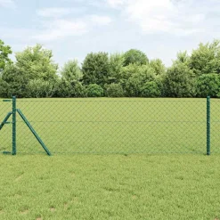 vidaXL Afrasteringspaal Groen 10 x 0,4 m (40 x 40 mm gaas)