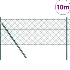 vidaXL Afrasteringspaal Groen 10 x 0,4 m (40 x 40 mm gaas)