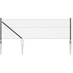vidaXL Afrasteringspaal Grijs 10 x 0,4 m (40 x 40 mm gaas)