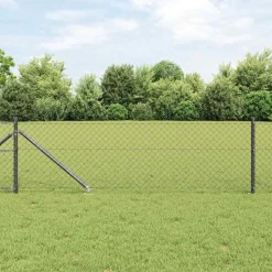 vidaXL Afrasteringspaal Grijs 10 x 0,4 m (40 x 40 mm gaas)