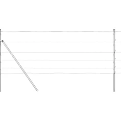 vidaXL Afrasteringspaal Gegalvaniseerd 25 x 0,8 m Staal