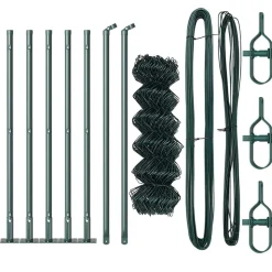 vidaXL Afrasteringspaal Groen 10 x 0,4 m (40 x 40 mm gaas)