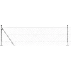 vidaXL Afrasteringspaal Zilver 10 x 0,4 m (40 x 40 mm gaas) Staal