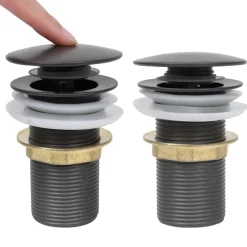 vidaXL Afvoer pop-up zonder overloop 6,4x6,4x9,1 cm grijs