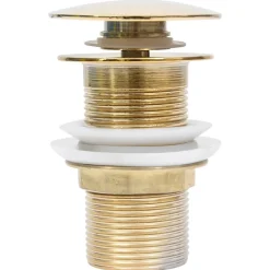 vidaXL Afvoer pop-up zonder overloop 6,4x6,4x9,1 cm goudkleurig