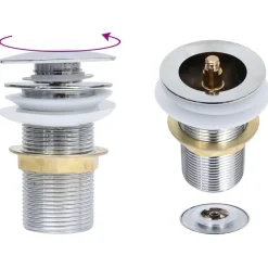 vidaXL Afvoer pop-up zonder overloop 6,4x6,4x9,1 cm chroomkleurig