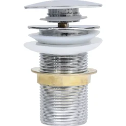 vidaXL Afvoer pop-up zonder overloop 6,4x6,4x9,1 cm chroomkleurig