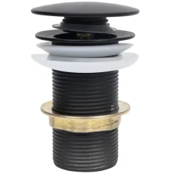 vidaXL Afvoer pop-up zonder overloop 6,4x6,4x9,1 cm zwart