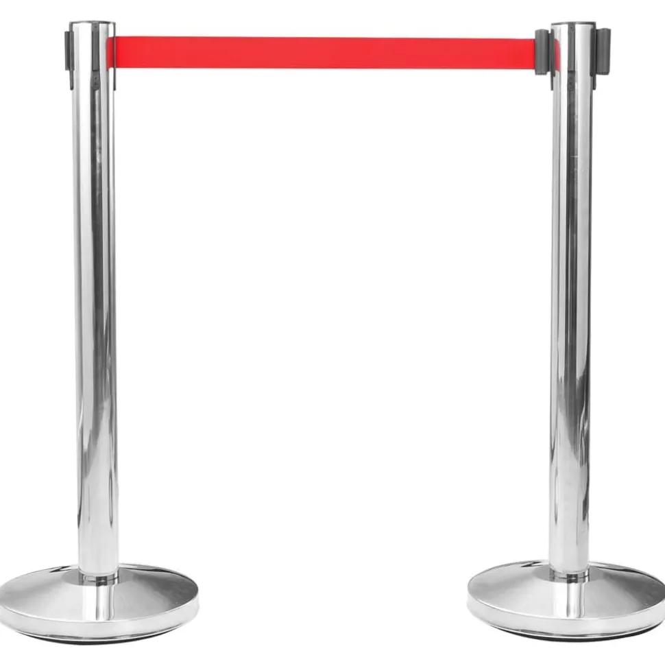 vidaXL Afzetkoord uittrekbaar 200 cm rood