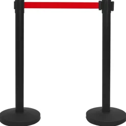 vidaXL Afzetpaal met band staal zwart