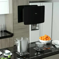 vidaXL Afzuigkap hangend met aanraaksensor LCD gehard glas