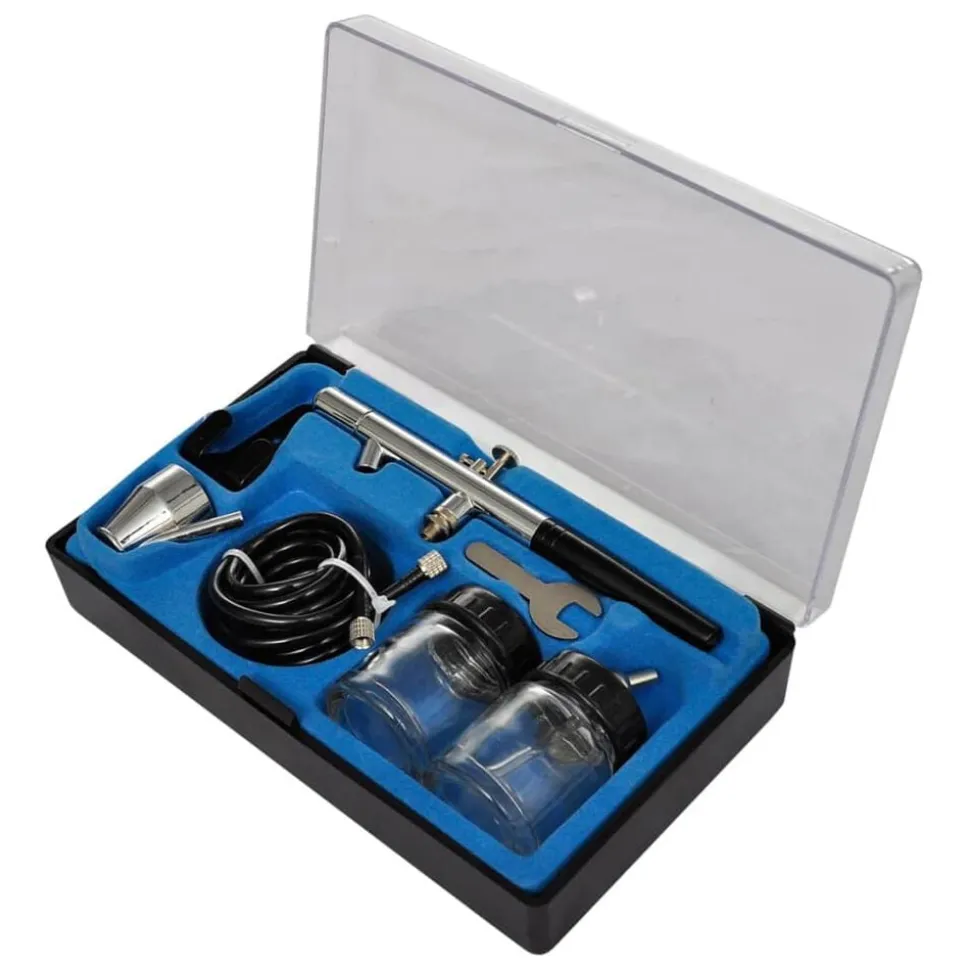 vidaXL Airbrush Compressorset met 3 pistolen