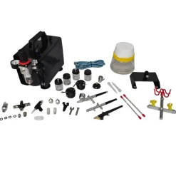 vidaXL Airbrush compressorset met 3 pistolen