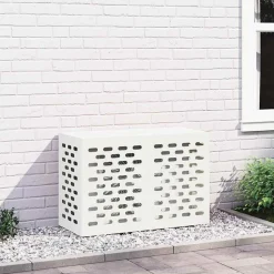 vidaXL Airconditioner hoes Wit 90 x 40 x 60 cm Staal