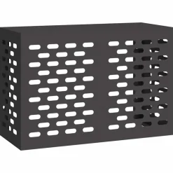 vidaXL Airconditioner hoes Zwart 90 x 40 x 60 cm Staal