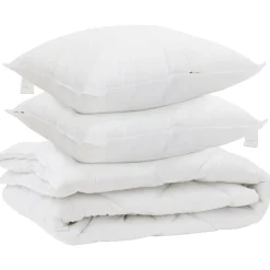 vidaXL All-season dekbed met kussen 3 pcs Wit Microvezel
