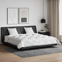 vidaXL All-season dekbed met kussen 3 pcs Wit Microvezel