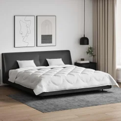 vidaXL All-season dekbed met kussen 3 pcs Wit Microvezel